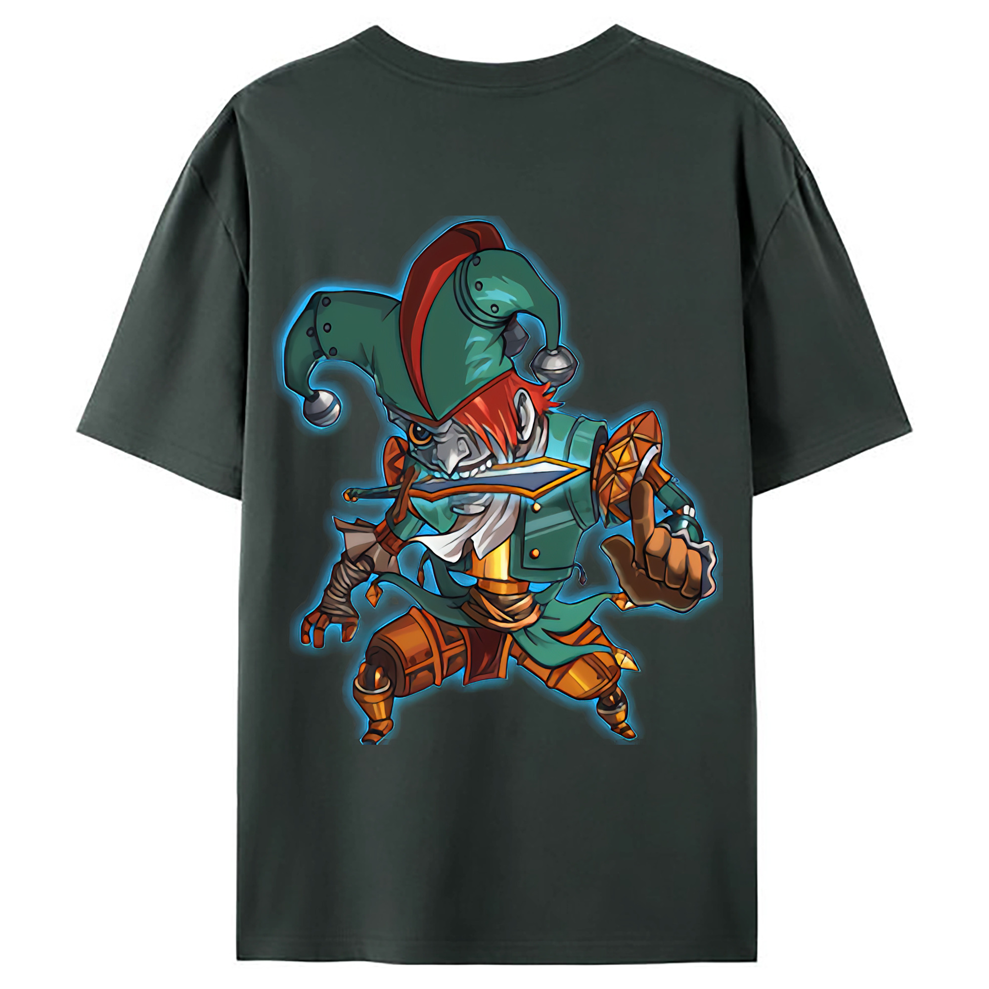 （画像用） リーグ・オブ・レジェンド League of Legends LOL 綿100％ メンズ半袖Tシャツ（バックプリント） 通気性